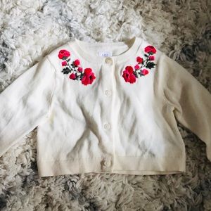 EUC! Baby Gap Floral Cardigan